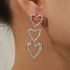 Titanium Steel Heart Earrings Trendsi