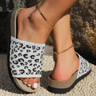 Leopard Open Toe Sandals Trendsi