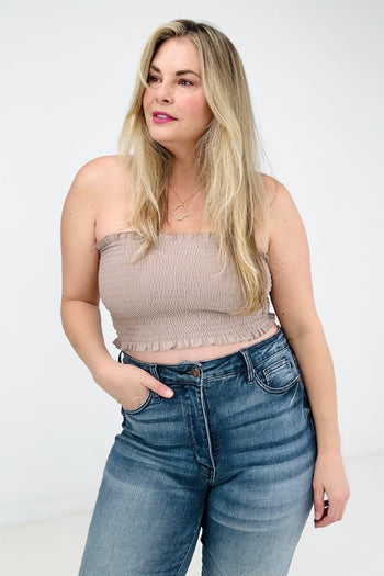 Zenana Smocked Tube Top Kiwidrop