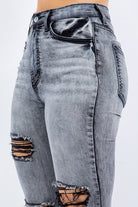 Storm Bell Bottom Jean in Grey - Inseam 32" GJG Denim