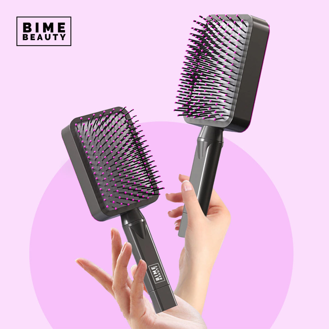 3D Self-cleaning Deluxe Rectangular Hair Brush BimeBeauty