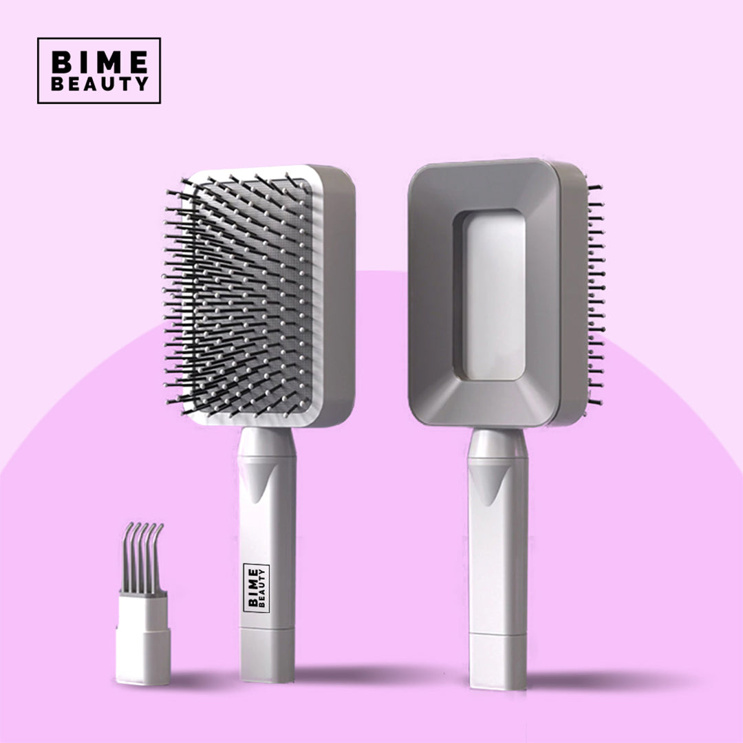 3D Self-cleaning Deluxe Rectangular Hair Brush BimeBeauty