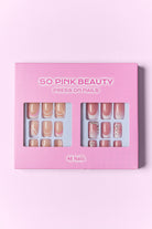 Press On Nails - 2 Set Bundle Pack of 48 Nails SO PINK BEAUTY