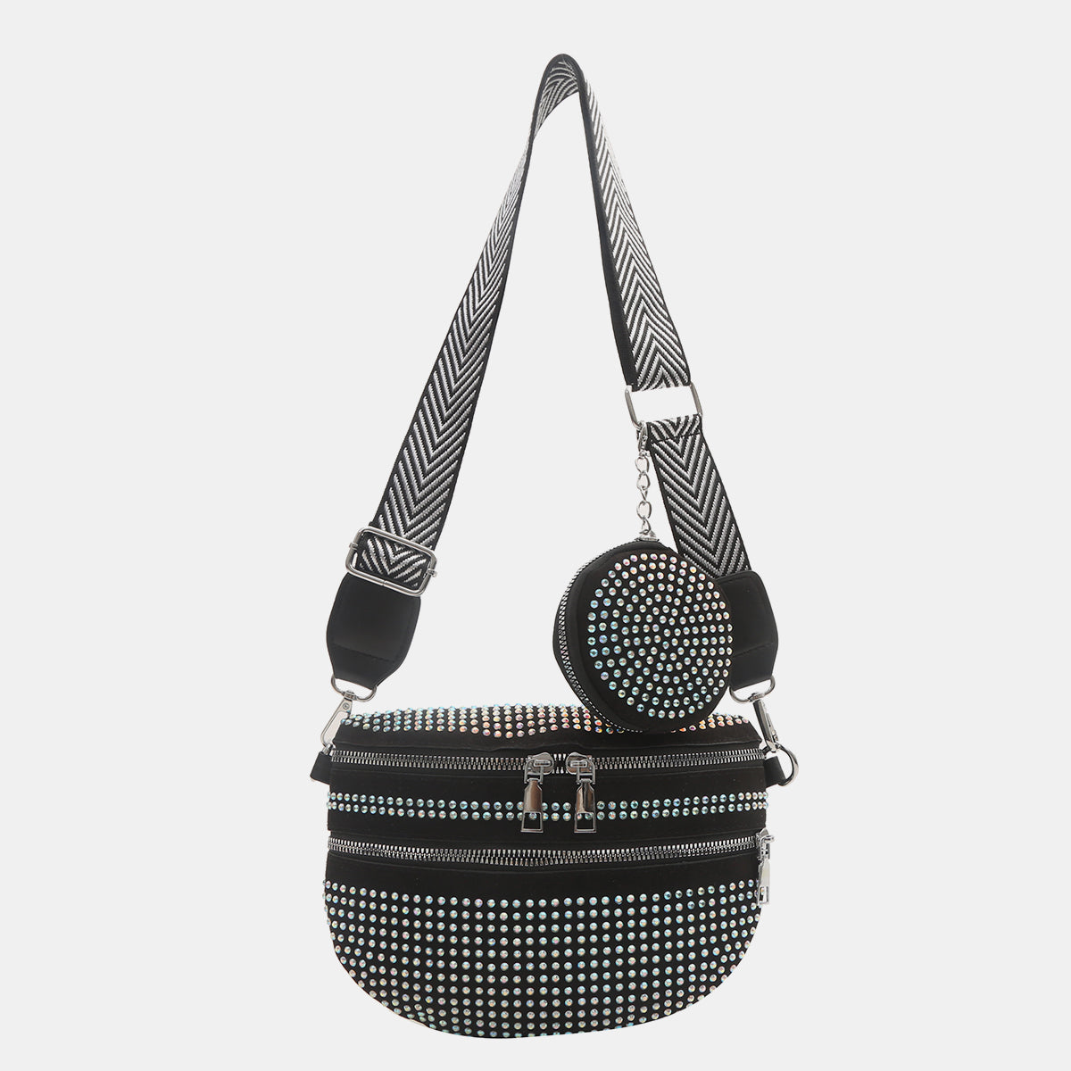 Studded Adjustable Strap Crossbody Bag Trendsi