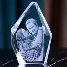 3D Photo Engrave Customized Crystal Iceberg Vertical Desktop Ornament Prismuse
