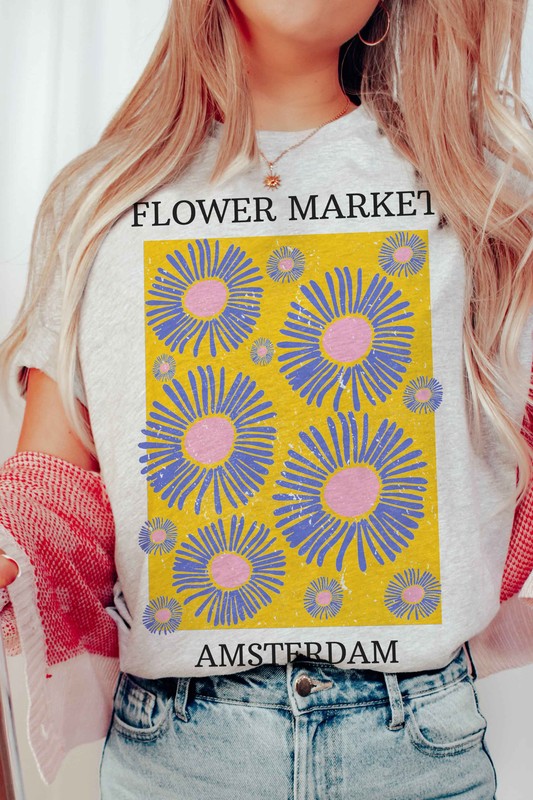 FLOWER MARKET AMSTERDAM Graphic T-Shirt BLUME AND CO.