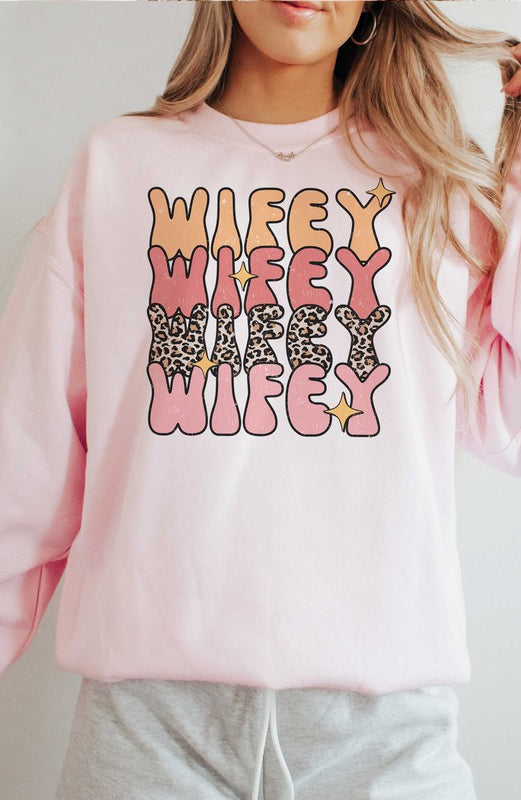 LEOPARD WIFEY REPEAT Graphic Sweatshirt BLUME AND CO.