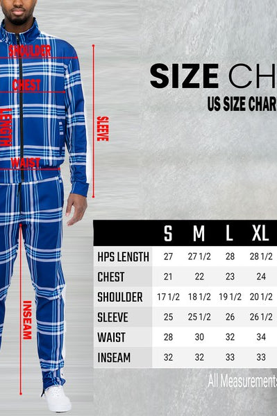 PLAID CHECKERED FULL ZIP TRACK PANTS WEIV