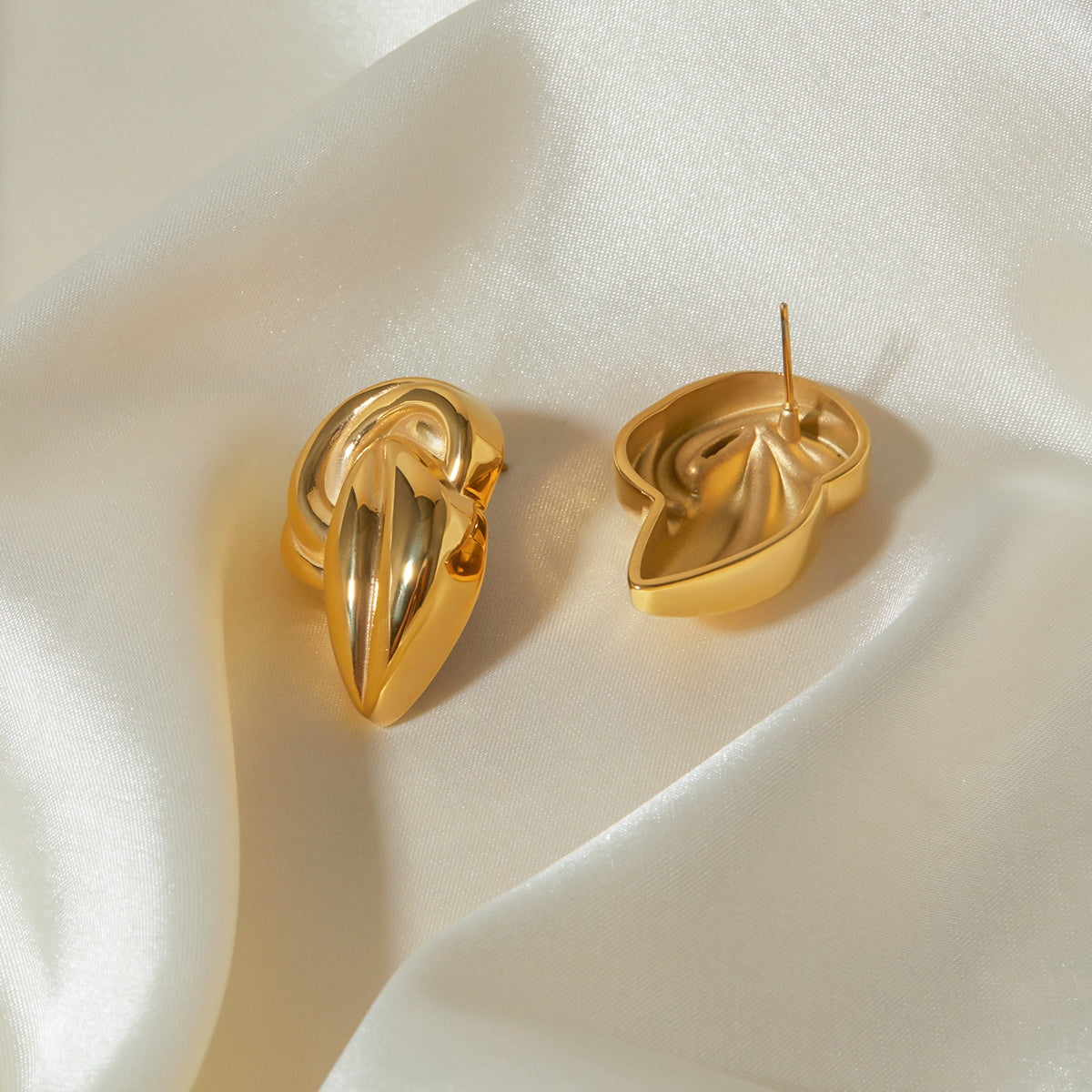 18K Gold-Plated Stud Earrings Trendsi