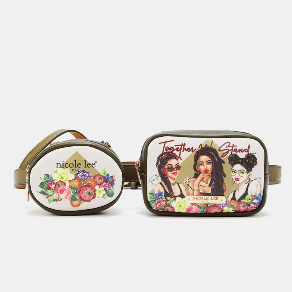 Nicole Lee USA Double Pouch Fanny Pack Trendsi