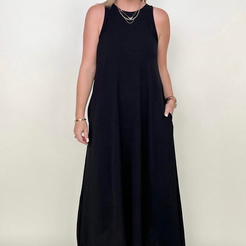 Be Stage Sleeveless Airflow A-Line Maxi Dress Kiwidrop