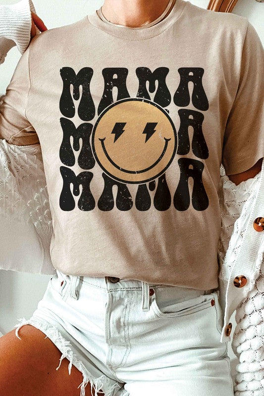 HAPPY FACE MAMA REPEAT Graphic T-Shirt A. BLUSH CO.