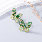 Alloy Inlaid Rhinestone Butterfly Earrings Trendsi