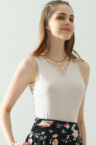 Ninexis Notched Rib Knit Tank Trendsi