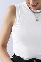 Ninexis Ribbed Round Neck Tank Trendsi