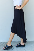 High Waisted Flare Maxi Skirt in Black Casual Chic Boutique