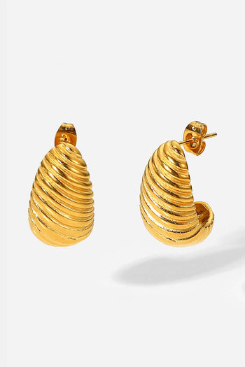 Shell Shore Spiral Stud Earrings Trendsi