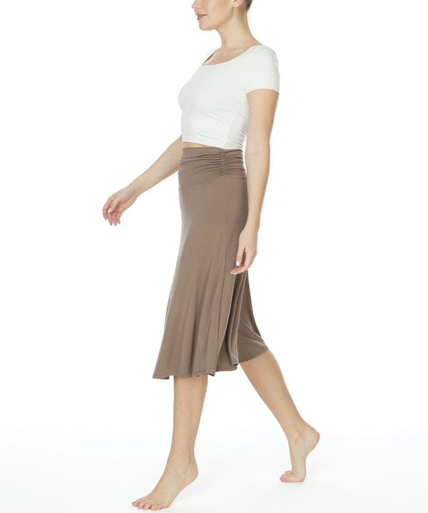 BAMBOO FLARED MID LENGTH SKIRT Fabina