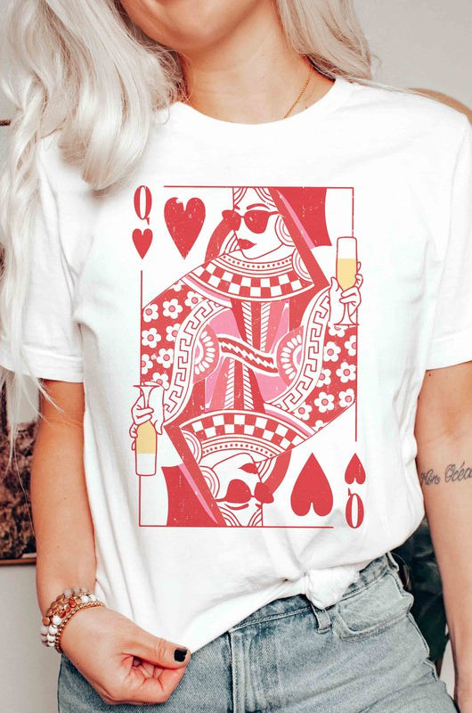 CHAMPAGNE QUEEN OF HEARTS Graphic T-Shirt BLUME AND CO.
