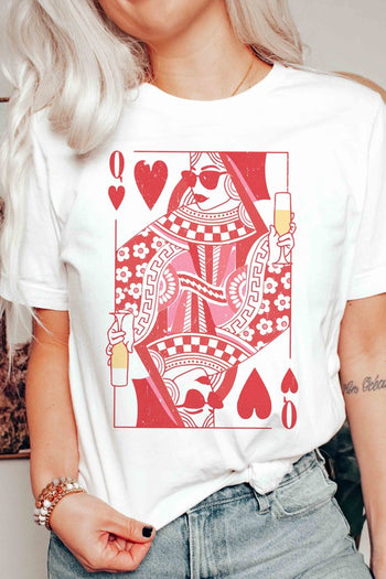 CHAMPAGNE QUEEN OF HEARTS Graphic T-Shirt BLUME AND CO.