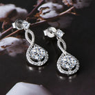 1 Carat Moissanite 925 Sterling Silver Earrings Trendsi