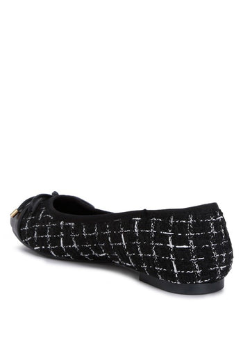 Junpey Plaid Tweed Ballet Flats Rag Company