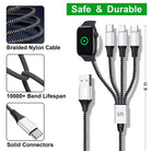 4-in-1 Braided Multi Charging Cable 6ft Top-Up - Smart charging solutions