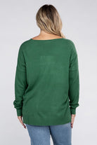 Plus Garment Dyed Front Seam Sweater ZENANA