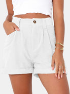 Full Size High Waist Shorts with Pockets Trendsi