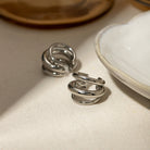 Stainless Steel Layered Cuff Earrings Trendsi