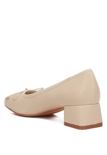 Sienna Low Block Heel Ballerinas Rag Company