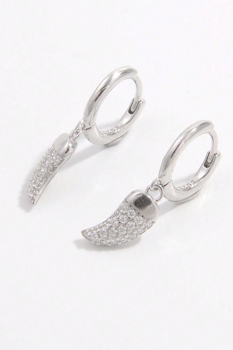 925 Sterling Silver Zircon Chili Shape Earrings Trendsi