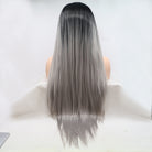 13*3" Lace Front Wigs Synthetic Long Straight 24" 130% Density Trendsi