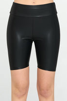 HIGH WAIST PU BIKER SHORTS e Luna