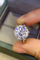 5 Carat Moissanite 6-Prong Ring Trendsi