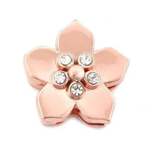 ClaudiaG 5 Stone Flower Charm for Slider Collection Bracelets |  Rose-Gold |  Casual Chic Boutique