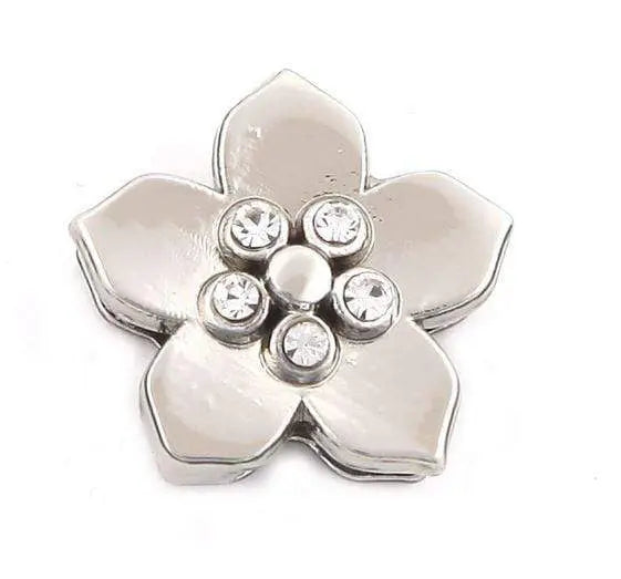 ClaudiaG 5 Stone Flower Charm for Slider Collection Bracelets |  Silver |  Casual Chic Boutique