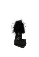 Palmetta Fur Detail Block Heel Sandals Rag Company