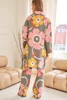 Flower Printed Casual Cozy Full Long Wide Pants Davi & Dani