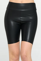 HIGH WAIST PU BIKER SHORTS e Luna