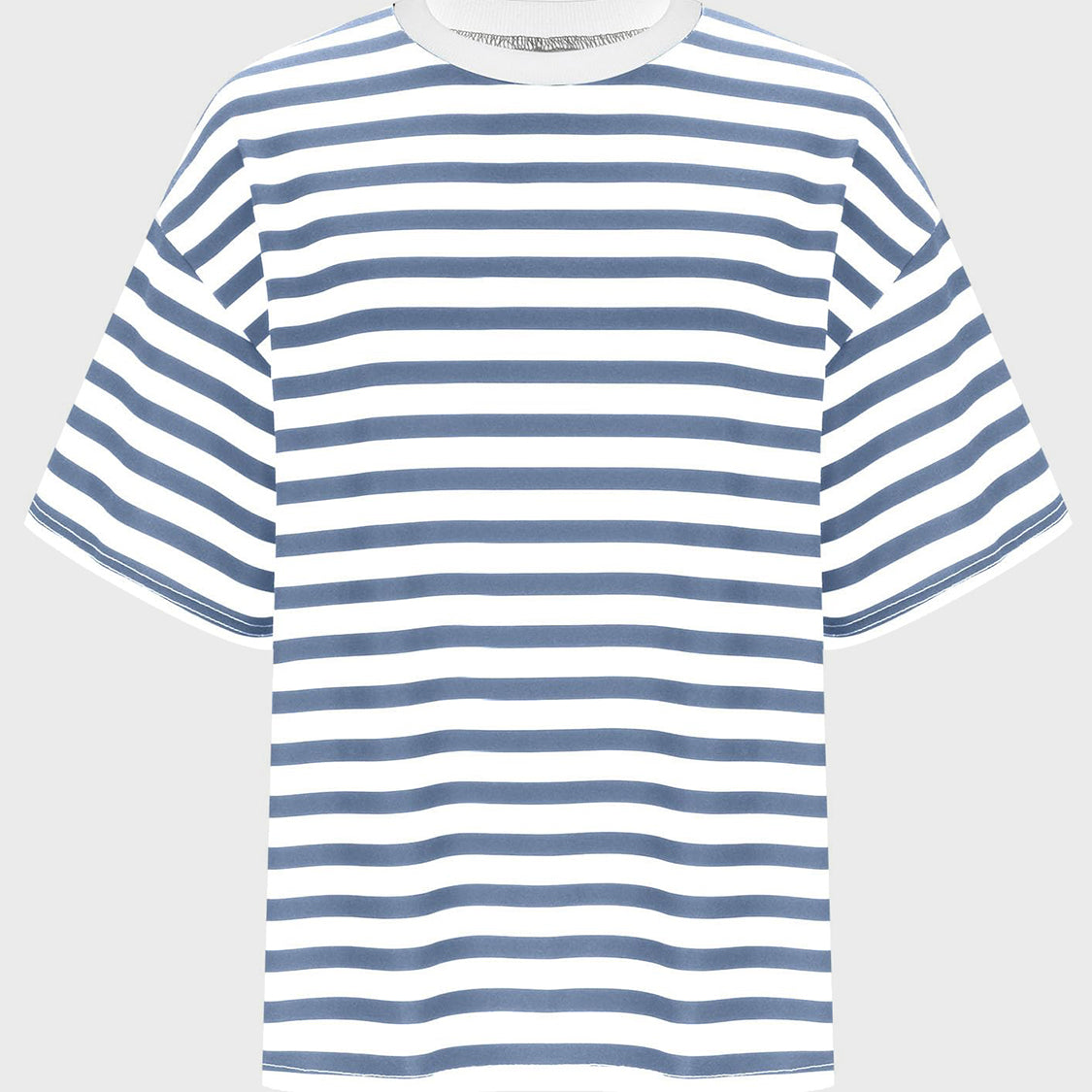 Striped Round Neck Half Sleeve T-Shirt