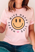 PLUS SIZE - HAPPY WIFE HAPPY LIFE Graphic T-Shirt BLUME AND CO.