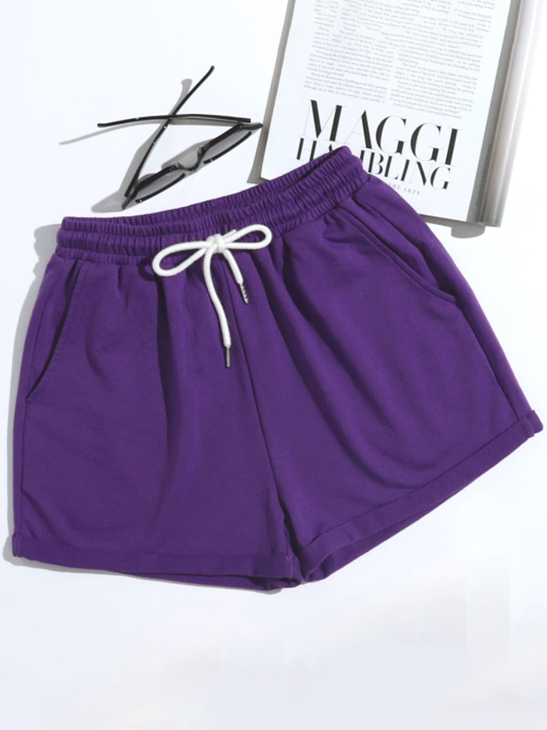 Drawstring Shorts with Pockets Trendsi