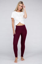 Active Leggings Featuring Concealed Pockets Ambiance Apparel