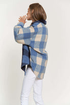 Plaid Chest Pocket Detail Shacket Davi & Dani