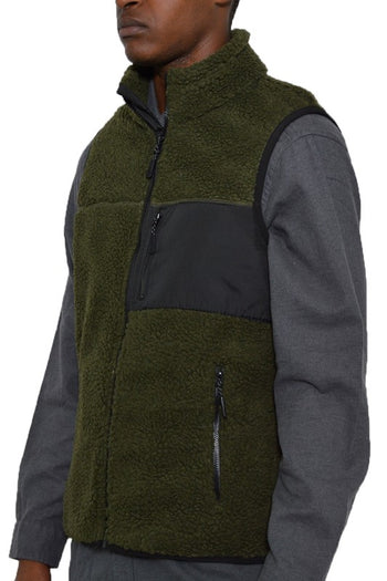 Padded Sherpa Fleece Vest WEIV