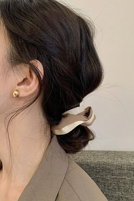 Copper Bean Shape Stud Earrings Trendsi