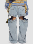 Cutout Wide Leg Jeans with Pockets Trendsi