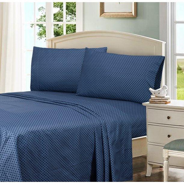 Ultra Soft Microfiber Navy Blue Pillowcase Set beddingbag.com