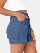 Full Size High Waist Shorts with Pockets Trendsi